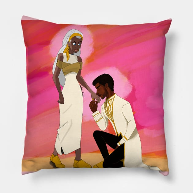 King and Queen of Wakanda Pillow by Visions_live