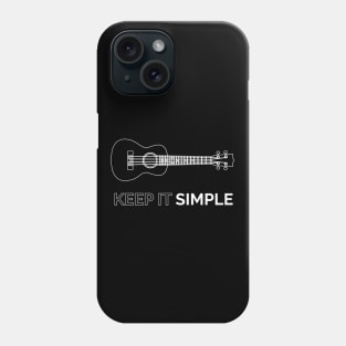 Keep It Simple Ukulele Outline Phone Case