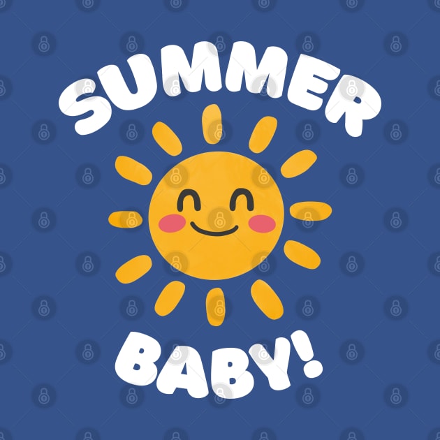 Summer Baby - Retro Smiley Sun Design by DankFutura