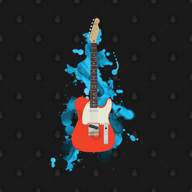 T-Style Electric Guitar Fiesta Red Color by nightsworthy