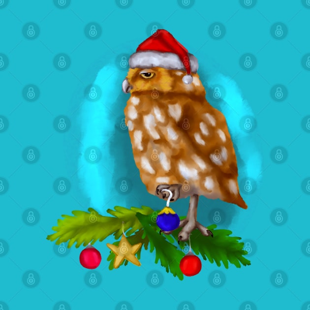 Christmas owl by Antiope