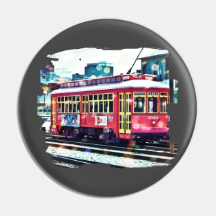 Bokeh Streetcar Pin