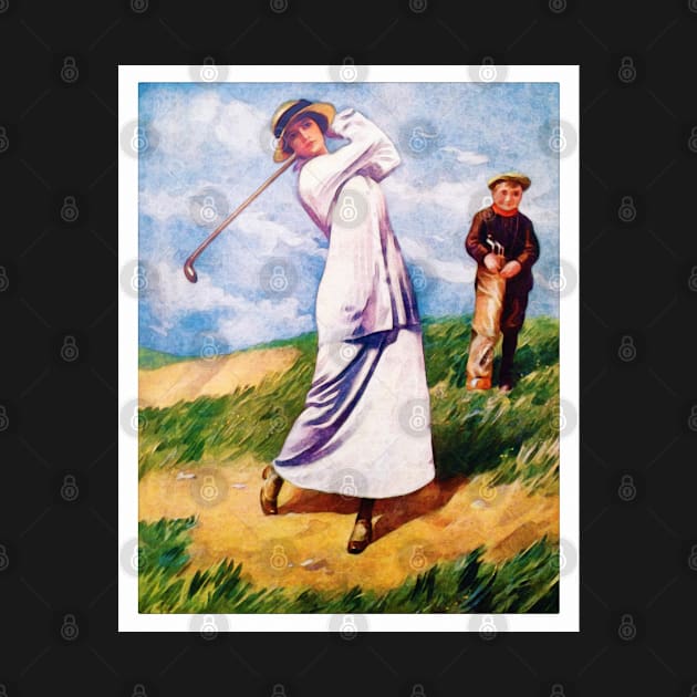 1915 Vintage Golf Watercolour Print by ArtShare