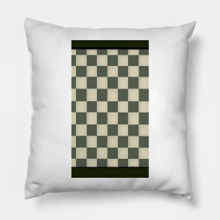 Sage Green Checkered Checkerboard Pattern Pillow