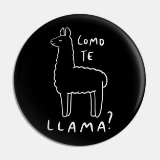 Como Te Llama - Spanish Pun Pin