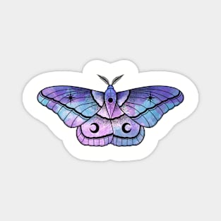 Cool Watercolour Moth black Magnet