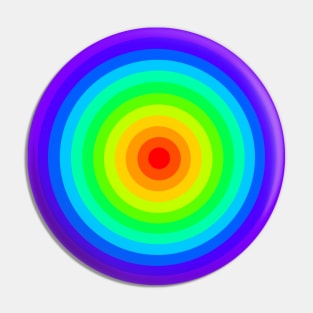 Rainbow Coloured Circles Pin