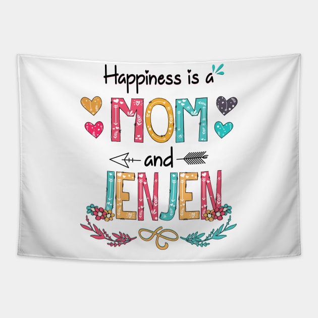 Happiness Is A Mom And Jenjen Wildflower Happy Mother's Day Tapestry by KIMIKA