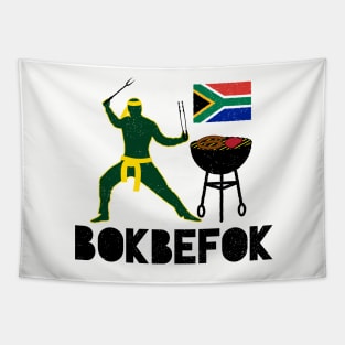 Bokbefok Braai Ninja Bok Rugby Supporter Tapestry