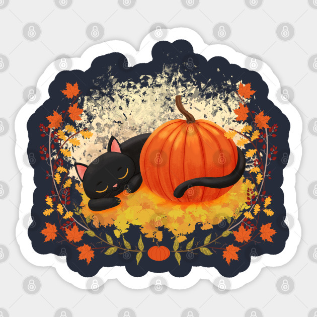 Cozy Autumn - Cat - Sticker