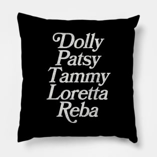 Country Legends / Retro Style Country Music Fan Design Pillow