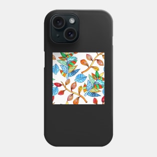 an autumn pattern. For beings who love autumn. And creatures who like fall colors. And beings, the leaves and plants... Phone Case