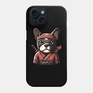 Ninja french bulldog Phone Case