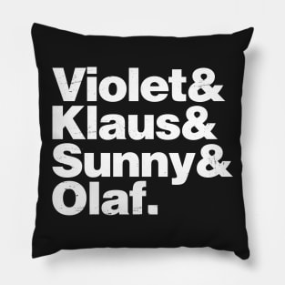 Violet, Klaus, Sunny, Olaf (Alternate) Pillow