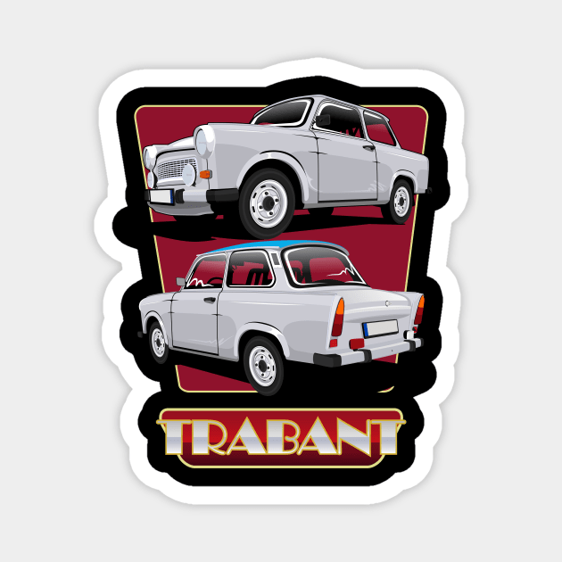 Trabant Classic Cars Magnet by masjestudio