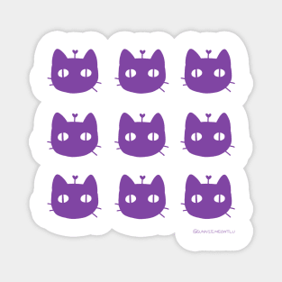 9 Purple Kitty by Sunnie Meowtlu Magnet
