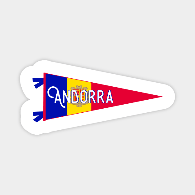 Andorra Flag Pennant Magnet by zsonn