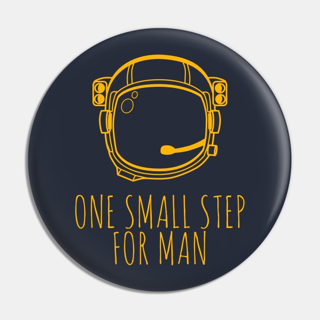 One Small Step For Man Astronaut Pin by PopCycle