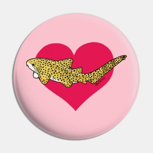 Zebra Shark Love Pin