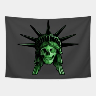 Statue of Liberty Skull Tapestry