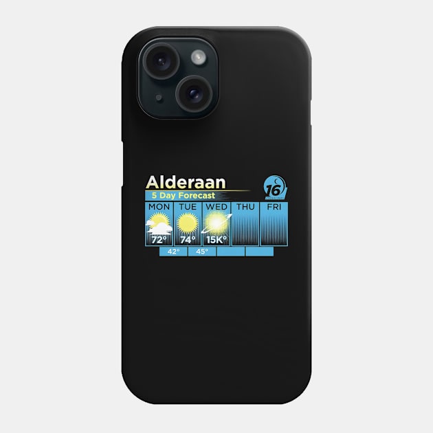 ALDERAAN 5 DAY FORECAST Phone Case by Mythologic Snow