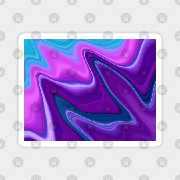 Purple abstract creative liquid flowing Magnet by Luckymoney8888