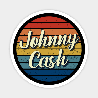 Johnny Cash Vintage Retro Circle Magnet