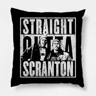 vintage straight  outta scranton Pillow