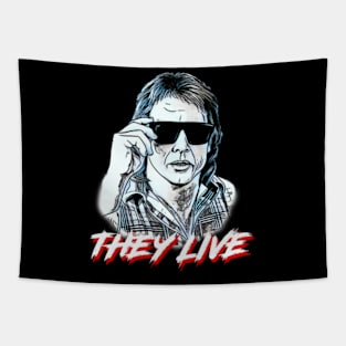 "Conform No More: Defy the Norm with Our 'They Live' Obey Inspired T-Shirt Tapestry