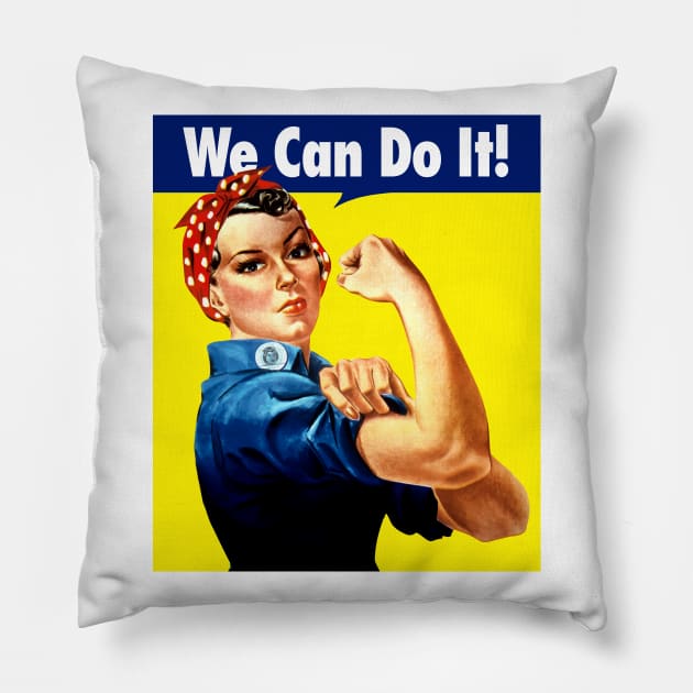 Rosie the Riveter: We Can Do It! Pillow by Jarecrow 