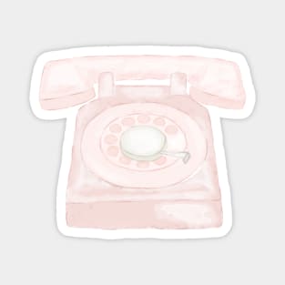 Pink Rotary Phone Magnet