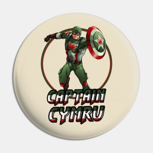 Captain Cymru comic book hero, Welsh Avenger Pin