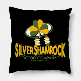 Silver Shamrock Vision : 2k23 Halloween Style! Green and Gold variant! Pillow