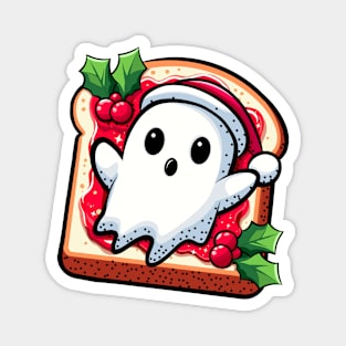 Christmas Ghost on Toast Magnet