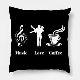 Music Love Coffee Pillow