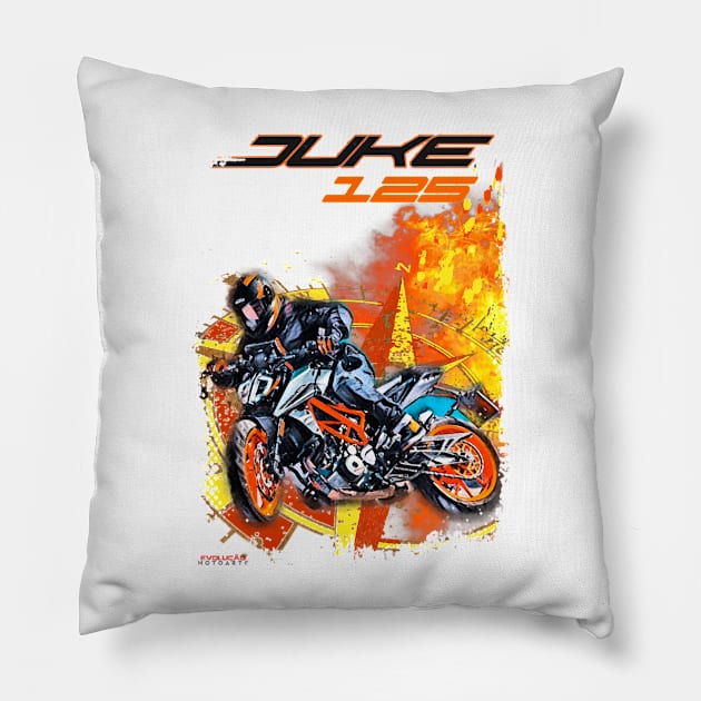 SuperDuke 125 Streetfighter Pillow by EvolutionMotoarte
