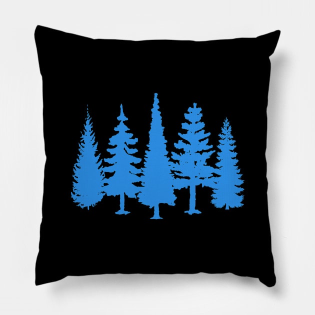 Camping in the Forest Pillow by PallKris