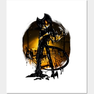 FNF INDIE CROSS - BATIM Nightmare Bendy Despair art - Bendy - Posters and  Art Prints