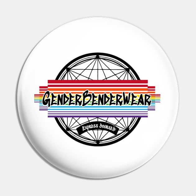 GenderBenderWear (White) - "Sacred Geometry" Pin by GenderBenderWear