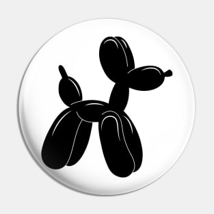 Black balloon dog Pin