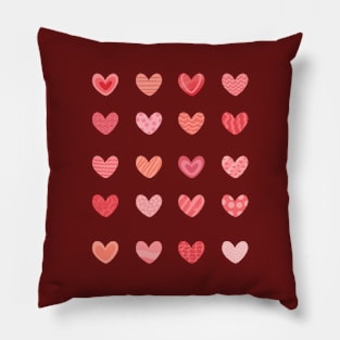 Valentine’s Day pink hearts Pillow