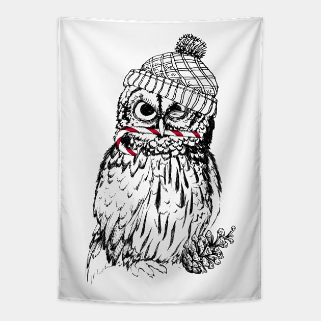 Winter Owl Tapestry by Buy Custom Things