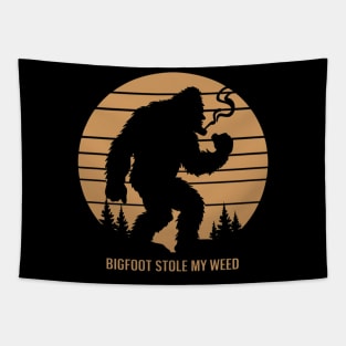 Bigfoot stole my weed Tapestry