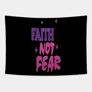 Girl Faith Not Fear Tapestry