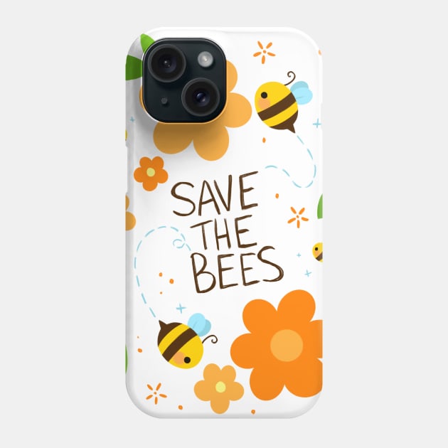 Save the Bees Phone Case by Lobomaravilha