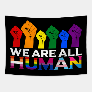 We Are All Human LGBT Pride Tapestry