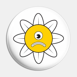 Sad alien daisy Pin