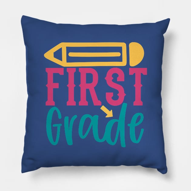 First Grade Pillow by VijackStudio