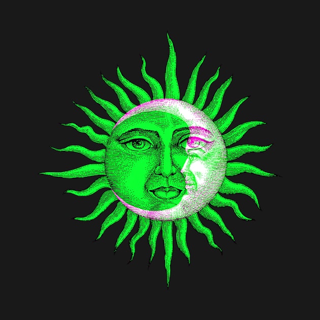 Eclipse Interactive Magenta&Green Filter T-Shirt By Red&Blue by RedAndBlue