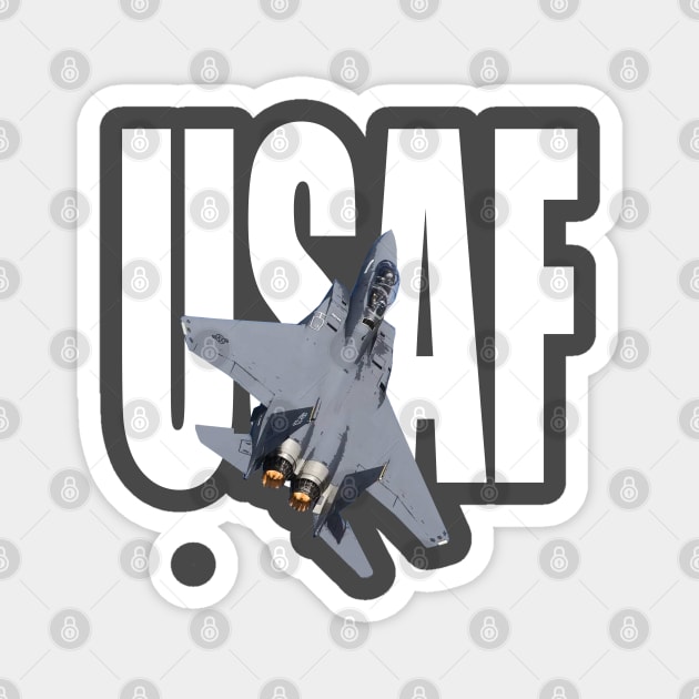 USAF F-15 STRIKE EAGLE FIGHTER PLANE Magnet by Dirty Custard Designs 